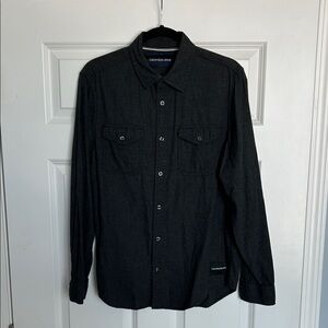 Calvin Klein Gray Button-Up Shirt
